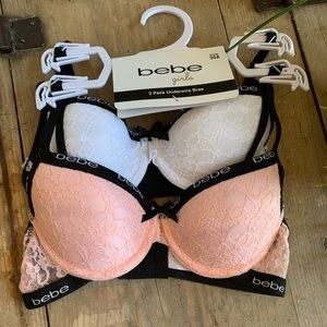 Bebe Bra 2 Pack  underwire bras Pink/white Lace